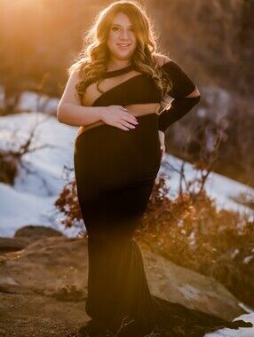Black Asymmetric Cutout Mermaid Gown